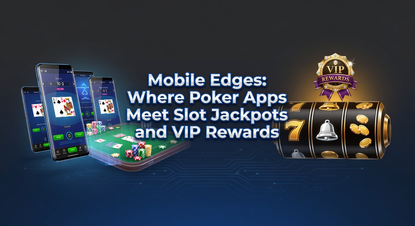Smartphone mit Poker-App und leuchtenden Slot-Jackpots im Hintergrund, symbolisiert die Verschmelzung mobiler Poker- und Slot-Welten